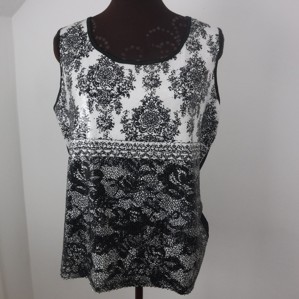 Sleeveless Sequin Top size Large